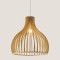 LIGHT FIXTURES HANGING SIMPLE E27 Φ350x370 WOOD 144-30004