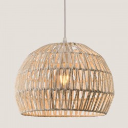 LIGHT FIXTURES HANGING SIMPLE E27 Φ360x260 WHITE ROPE 144-32001 LIGHT FIXTURES HANGING SIMPLE E27 Φ360x260 WHITE ROPE 144-32001