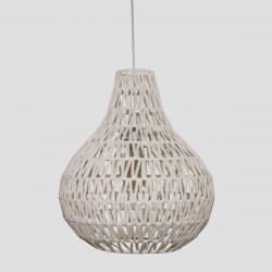 CEILING LIGHT FIXTURE SIMPLE Ε27 MAX40W Φ40x47cm WHITE ROPE 144-32004 CEILING LIGHT FIXTURE SIMPLE Ε27 MAX40W Φ40x47cm WHITE ROPE 144-32004