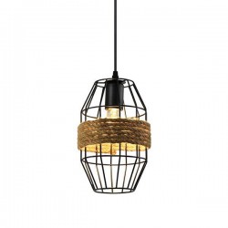 CEILING LIGHT FIXTURE Ε27 165,5*H157,5 ROPE & METAL 144-32008 CEILING LIGHT FIXTURE Ε27 165,5*H157,5 ROPE & METAL 144-32008