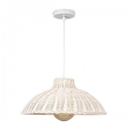 ПЕНДЕЛ RATTAN БЯЛ E27 60W