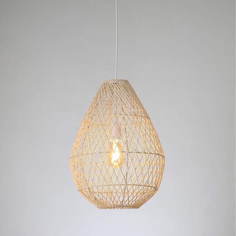 LIGHT FIXTURES HANGING SIMPLE E27 MAX 60W D37x200 RATTAN NATURAL COLOUR 144-33019 LIGHT FIXTURES HANGING SIMPLE E27 MAX 60W D37x200 RATTAN NATURAL COLOUR 144-33019