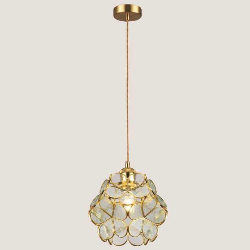 LIGHT FIXTURES HANGING VITRO Φ20x22 E27 TRANSPARENT/GOLD 144-40002