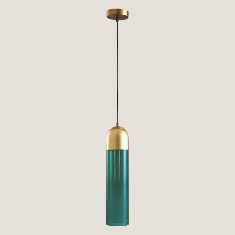 LIGHT FIXTURES HANGING SIMPLE Φ10x190 E14X1 BLUE/GOLD 144-40011