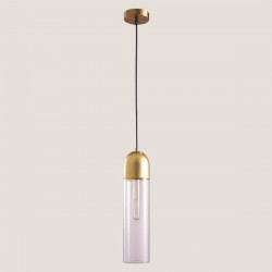 LIGHT FIXTURES HANGING SIMPLE Φ10x190 TRANSPARENT/GOLD 144-40012