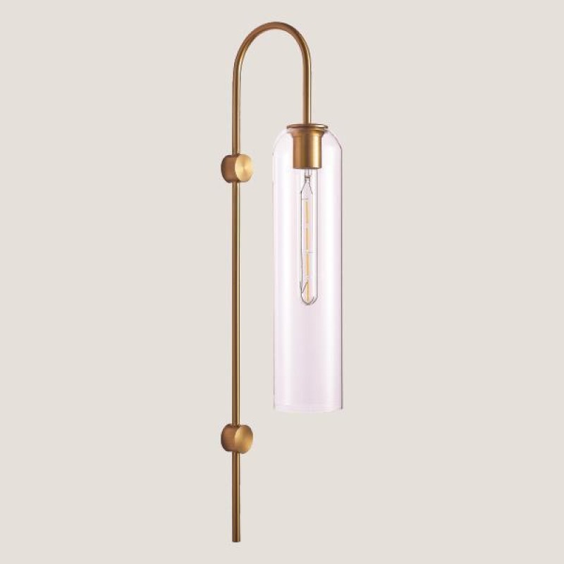 WALL MOUNTED E27 10x70 TRANSPARENT/GOLD 144-56002 WALL MOUNTED E27 10x70 TRANSPARENT/GOLD 144-56002