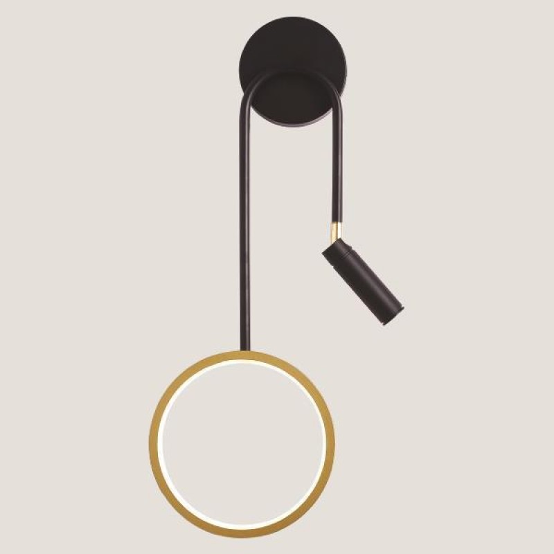 WALL MOUNTED STICK  LED A 13W 20x48 BLACK/GOLD 144-58006