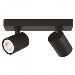 SPOT CEILING DOUBLE GU10  S1980 BLACK 144-60004