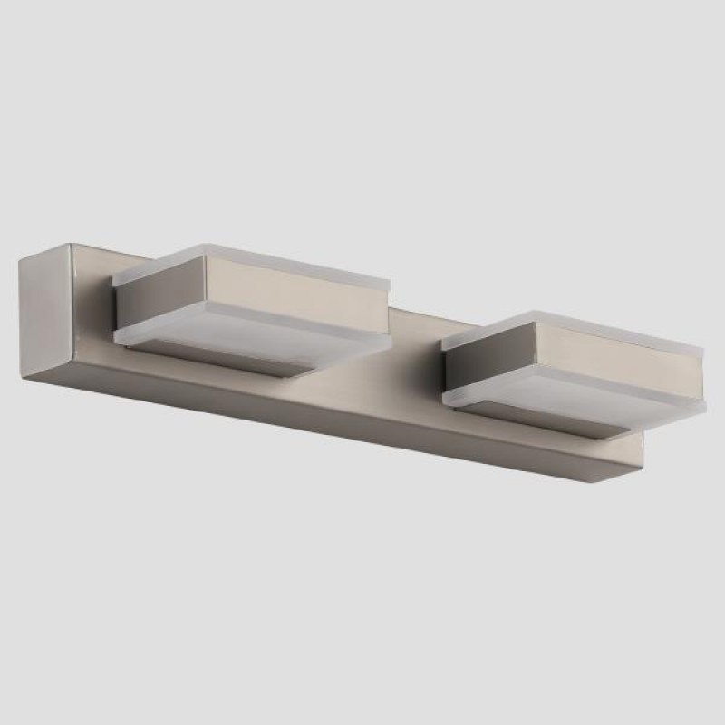 LIGHT FIXTURES FOR BATHROOM LED 8W 4000K OVAL 2Φ 320X50X100 NICKEL 144-80004 LIGHT FIXTURES FOR BATHROOM LED 8W 4000K OVAL 2Φ 320X50X100 NICKEL 144-80004