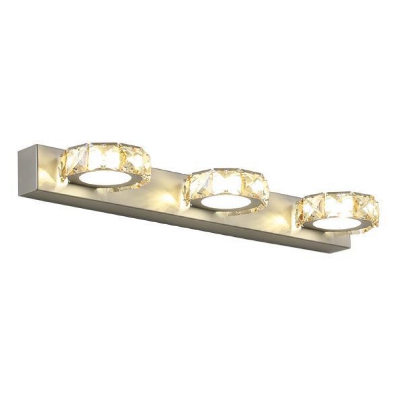 LIGHT FIXTURES FOR BATHROOM LED 9W 4000K OVAL 3Φ 460X50X116 NICKEL 144-80007 LIGHT FIXTURES FOR BATHROOM LED 9W 4000K OVAL 3Φ 460X50X116 NICKEL 144-80007