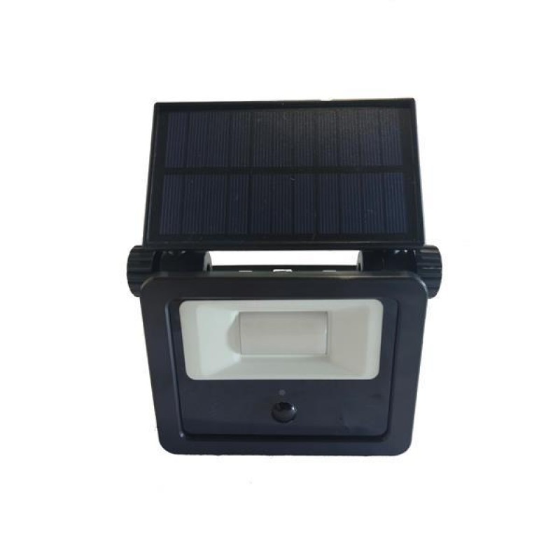 SOLAR PROJECTOR WITH MOVEMENT SENSOR 8W 850LM 148x40x180mm 3CCT IP54 145-20820
