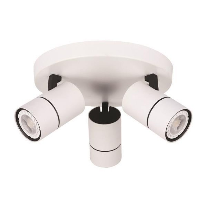 CEILING SPOT ROSETTE TRIPLE GU10 WHITE/ BLACK 145-25012