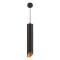 HANGING CEILING LIGHT CYLINDER GU10 1M Φ65x350 BLACK/ GOLD 145-25505