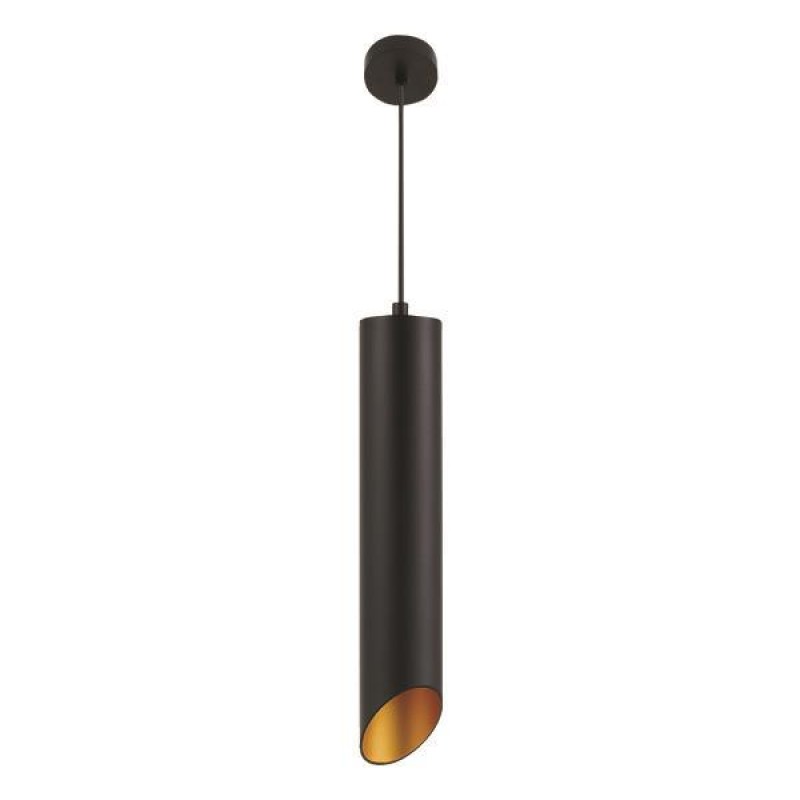 HANGING CEILING LIGHT CYLINDER GU10 1M Φ65x350 BLACK/ GOLD 145-25505 HANGING CEILING LIGHT CYLINDER GU10 1M Φ65x350 BLACK/ GOLD 145-25505