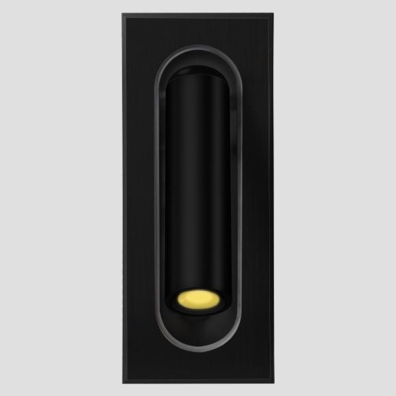 LED АПЛИК ЗА СТЕНА ВГРАДЕН 3W 3000K ЧЕРЕН