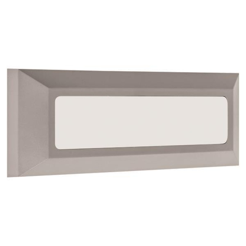 WALL MOUNTED LED SLIM STEP LIGHT 4W IP65 230V 3000K 200X80mm GREY PRO 145-52002 WALL MOUNTED LED SLIM STEP LIGHT 4W IP65 230V 3000K 200X80mm GREY PRO 145-52002