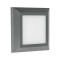 WALL MOUNTED LED SLIM STEP LIGHT 3W IP65 230V 3000K 125X125mm DARK GREY PRO 145-52007