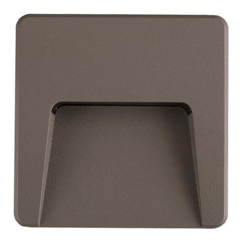 WALL MOUNTED LED SLIM STEP LIGHT 3W IP65 230V 3000K 120X120mm DARK GREY PRO 145-52020 WALL MOUNTED LED SLIM STEP LIGHT 3W IP65 230V 3000K 120X120mm DARK GREY PRO 145-52020