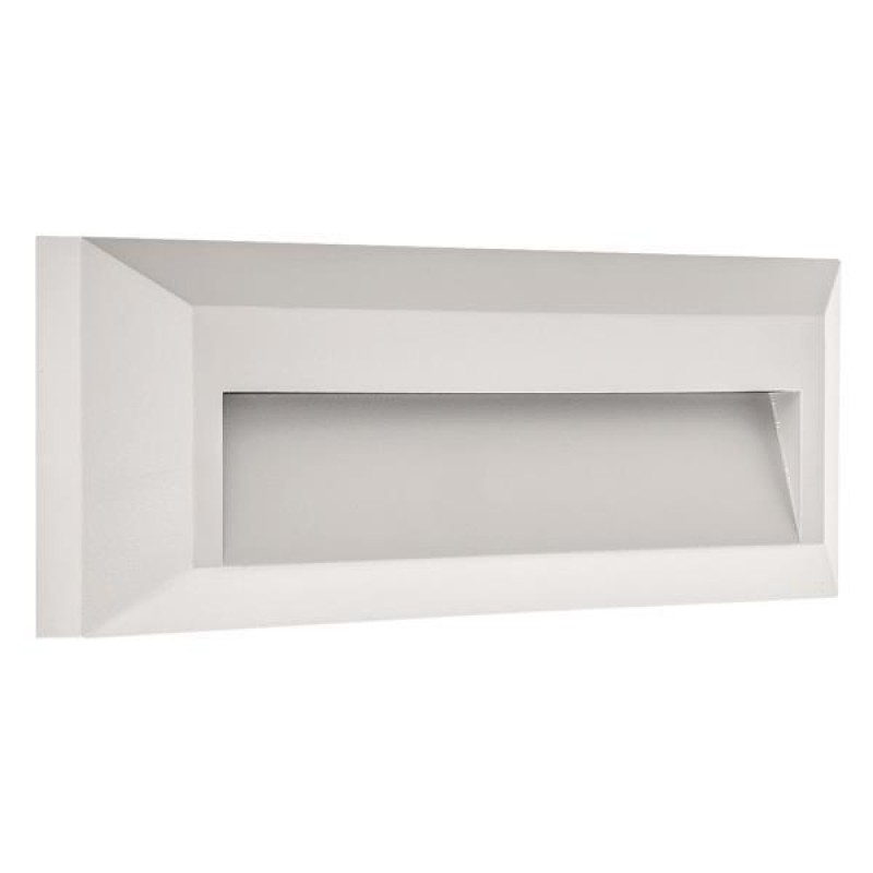 WALL MOUNTED LED SLIM STEP LIGHT 2W IP65 220-240V 3000K 230X80X27mm WHITE PRO 145-52054