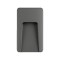 WALL MOUNTED LED SLIM FIXTURE 3W IP65 230V 4000K 90X150mm DARK GREY PRO 145-52068