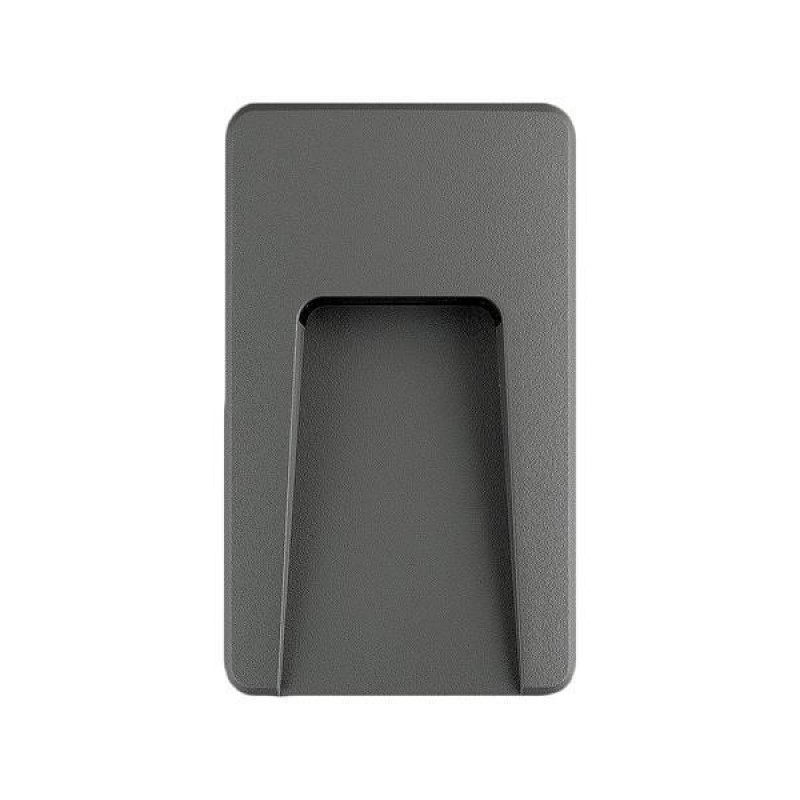 WALL MOUNTED LED SLIM FIXTURE 3W IP65 230V 4000K 90X150mm DARK GREY PRO 145-52068