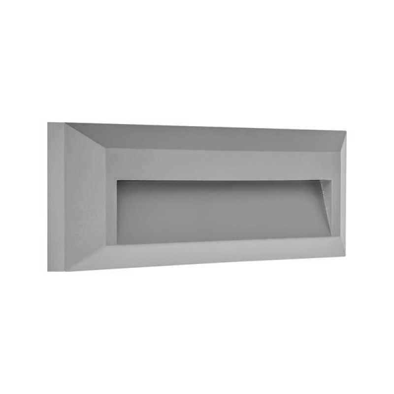 WALL MOUNTED LED SLIM STEP LIGHT 2W IP65 220-240V 3CCT 230X80X27mm GREY PRO 145-52082
