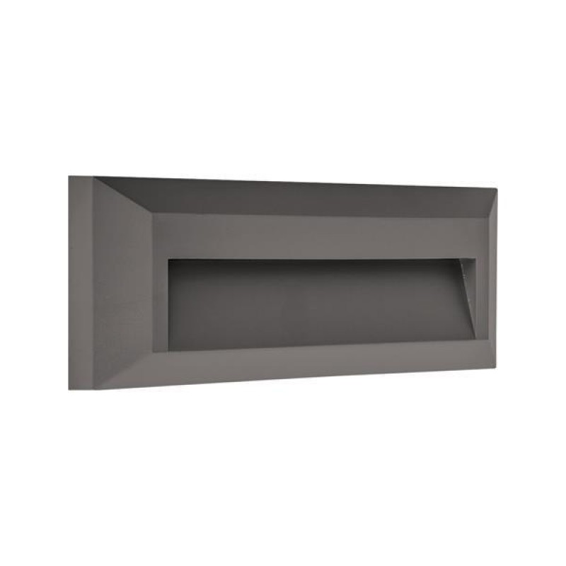 WALL MOUNTED LED SLIM STEP LIGHT 2W IP65 220-240V 3CCT 230X80X27mm DARK GREY PRO 145-52083 WALL MOUNTED LED SLIM STEP LIGHT 2W IP65 220-240V 3CCT 230X80X27mm DARK GREY PRO 145-52083