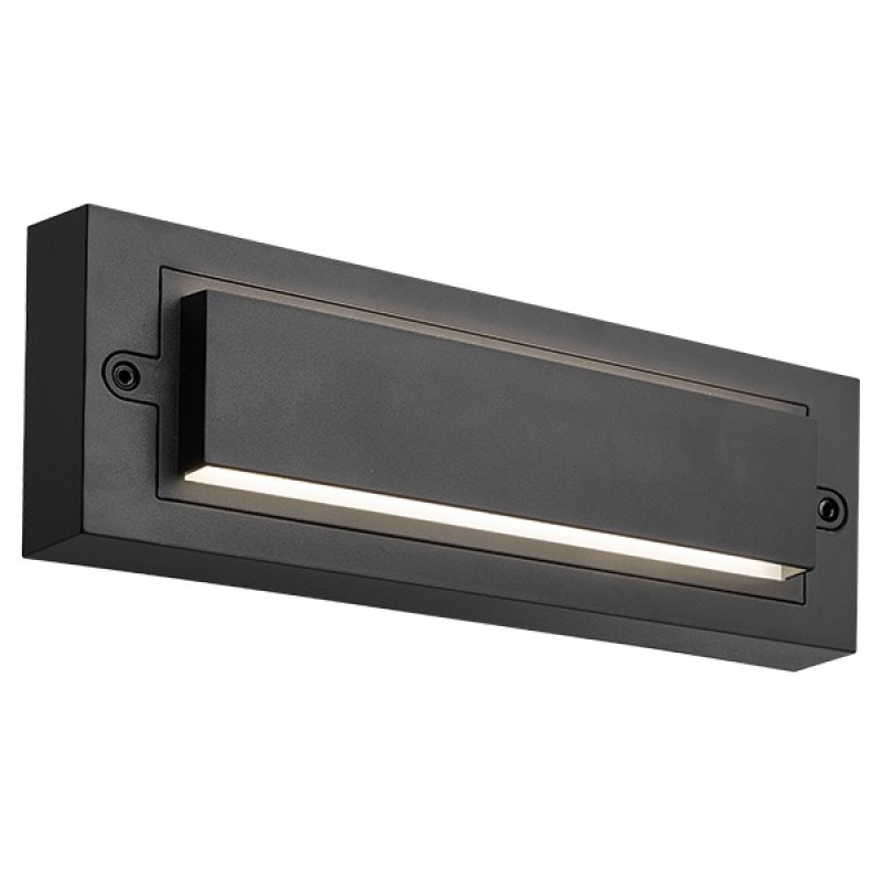 LED АПЛИК ЗА СТЕНА 6W 3CCT IP65 ЧЕРЕН SENARIO