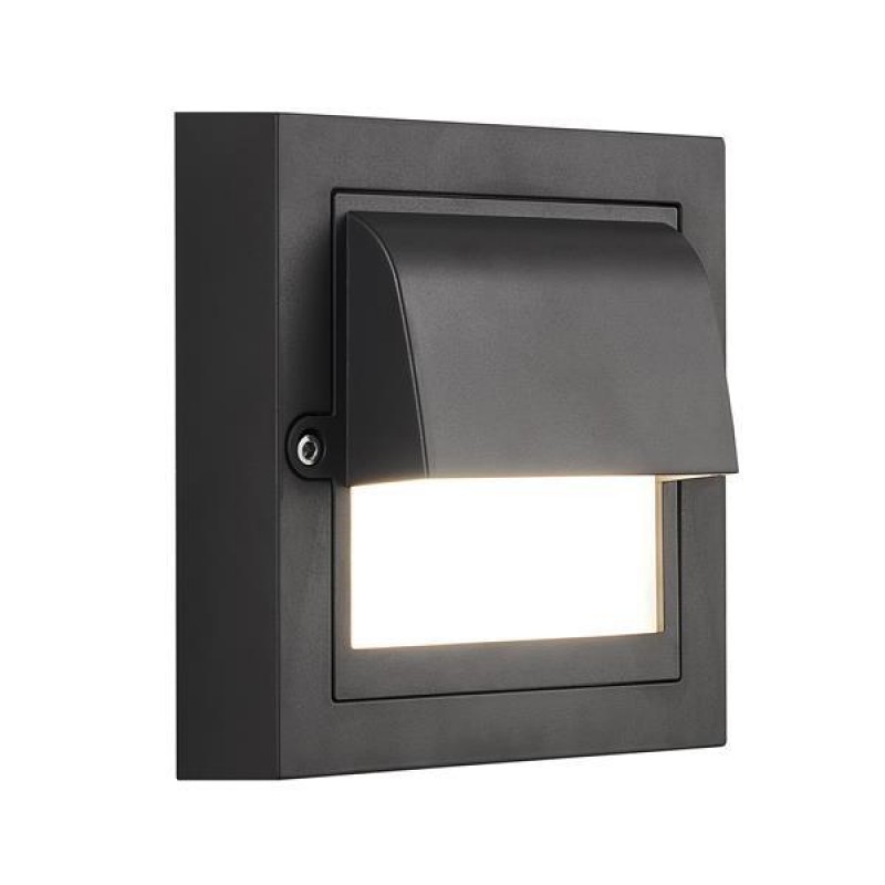 LED СТЕННА ЛАМПА 6W 3CCT IP65 ЧЕРНА
