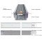 BASE FOR LINEAR 567X65X40mm 8 LINES WHITE 145-58000
