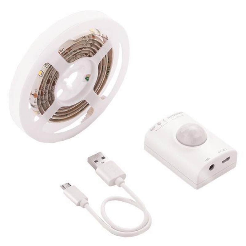 LED TAPE WITH PIR MOTION SENSOR 1M 2,4W 3,7V 3000K IP65 PRO 145-70023 LED TAPE WITH PIR MOTION SENSOR 1M 2,4W 3,7V 3000K IP65 PRO 145-70023
