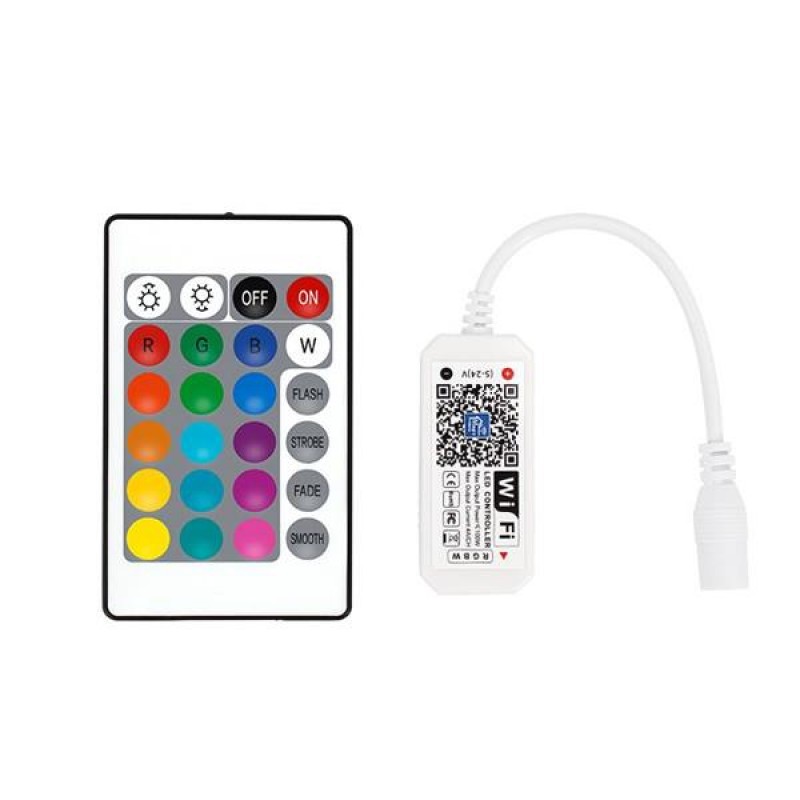 WIRELESS CONTROLLER RF Wifi and Bluetooth RGBW DC5-24V, 4CH*4A(Max. 100W) 145-70621 WIRELESS CONTROLLER RF Wifi and Bluetooth RGBW DC5-24V, 4CH*4A(Max. 100W) 145-70621