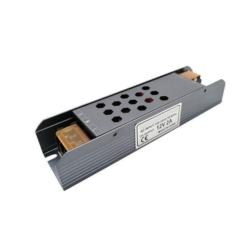 DRIVER METALLIC SLIM FOR LED TAPE 12V DC 24W IP20 PRO 145-71030 DRIVER METALLIC SLIM FOR LED TAPE 12V DC 24W IP20 PRO 145-71030