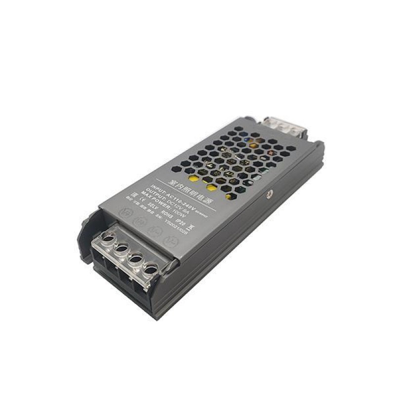 DRIVER METALLIC SLIM FOR LED TAPE 12V DC 100W IP20 PRO 145-71033 DRIVER METALLIC SLIM FOR LED TAPE 12V DC 100W IP20 PRO 145-71033