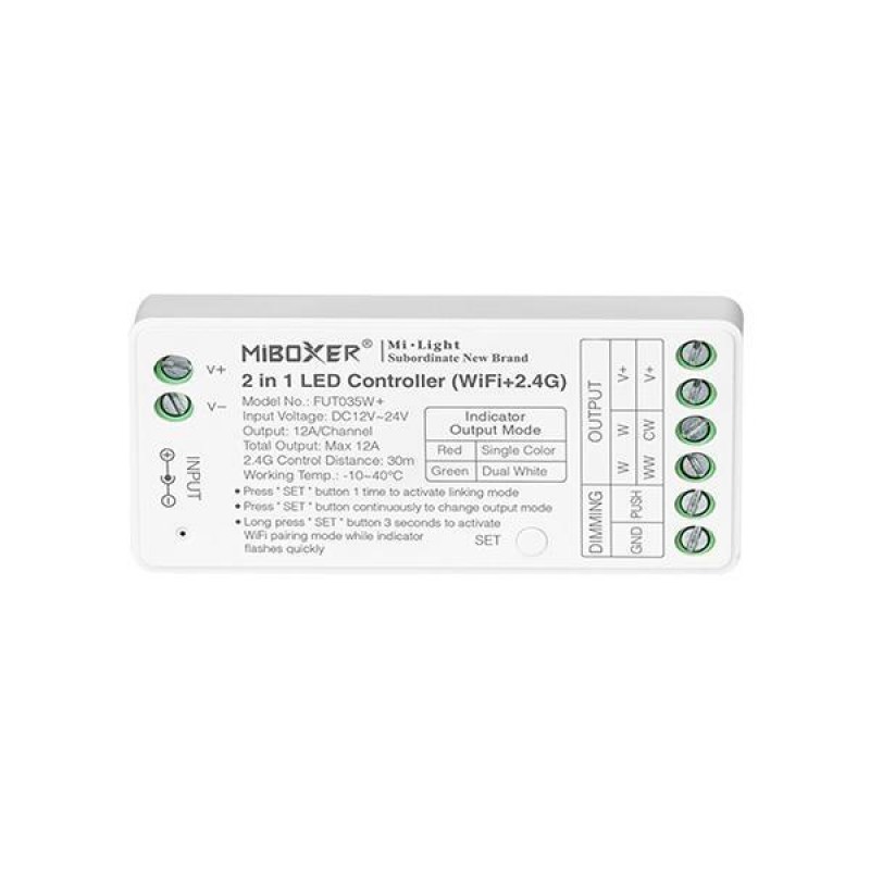 КОНТРОЛЕР RF WIFI ДИМЕР 12A DC 12V/24V