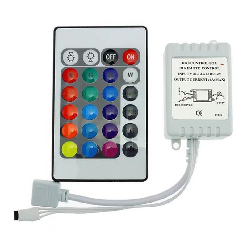 WIRELESS IR CONTROLLER RGB  DC 5V/30W 12V/72W 24V/165W 145-71410