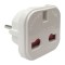 АДАПТЕР SCHUKO КЪМ UK 10A БЯЛ С ДЕТСКА ЗАЩИТА