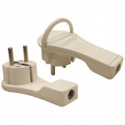 PLUG SCHUKO MALE SLIM RIGHT ANGLE WHITE 16Α 220-240V 147-10025