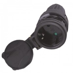 ЩЕПСЕЛ ГУМЕН ЖЕНСКИ IP44 16A 220-240V С ДЕТСКА ЗАЩИТА