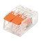 TERMINAL BLOCK PCT-412 2 SEATS WITH A RECEPTACLE 0,20-4mm 32A 400V ORANGE 147-11040