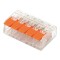 TERMINAL BLOCK PCT-415 5 SEATS WITH A RECEPTACLE 0,20-4mm 32A 400V ORANGE 147-11042