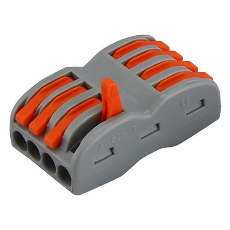 КЛЕМЕН БЛОК 4/4 ПОЗИЦИИ 0,20-2,5MM² 24A 250V