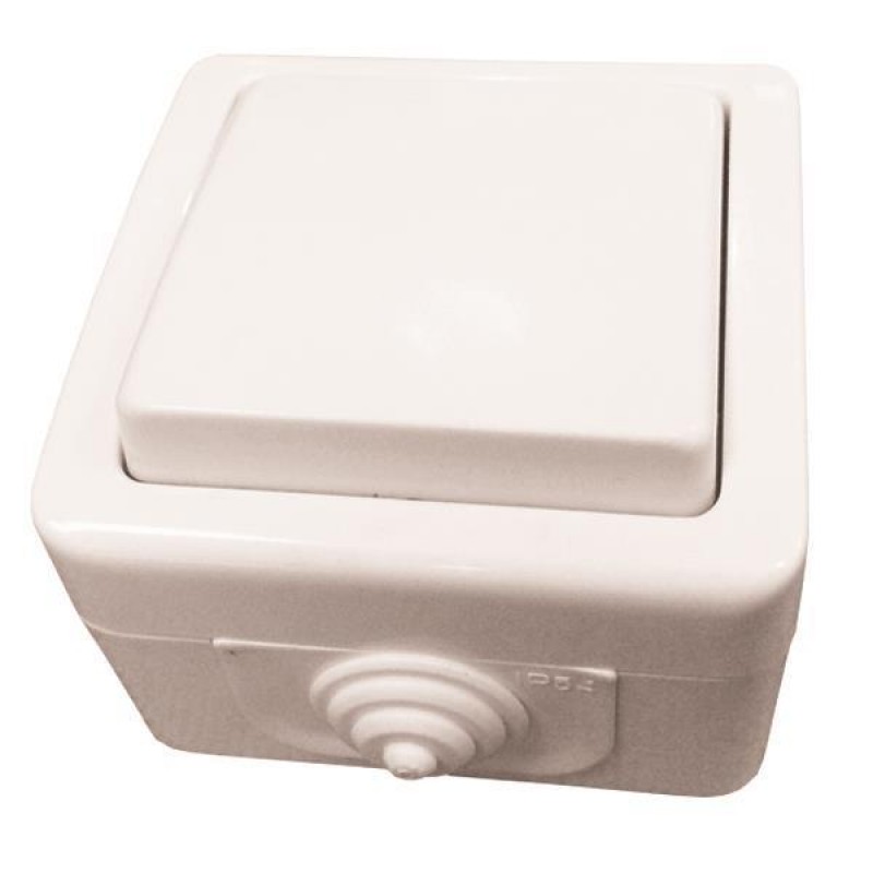 КЛЮЧ ЗА ВЪНШЕН МОНТАЖ SIMPLE БЯЛ IP54 КЛЮЧ ЗА ВЪНШЕН МОНТАЖ SIMPLE БЯЛ IP54