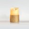 DECO LED CANDLE WITH ROPE, BATTERY, FLICKERING FLAME, TIMER, IVORY, 7,5x12,5cm 147-15077