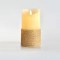 DECO LED CANDLE WITH ROPE, BATTERY, FLICKERING FLAME, TIMER, IVORY, 7,5x15cm 147-15078