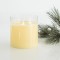 LED BATTERY CANDLE LIGHT WITH FLICKERING FLAME, WITH 3 FLAMES AND GLASS, WITH TIMER, 15x15cm 147-15085
