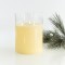 LED BATTERY CANDLE LIGHT WITH FLICKERING FLAME, WITH 3 FLAMES AND GLASS, 15x20cm 147-15086