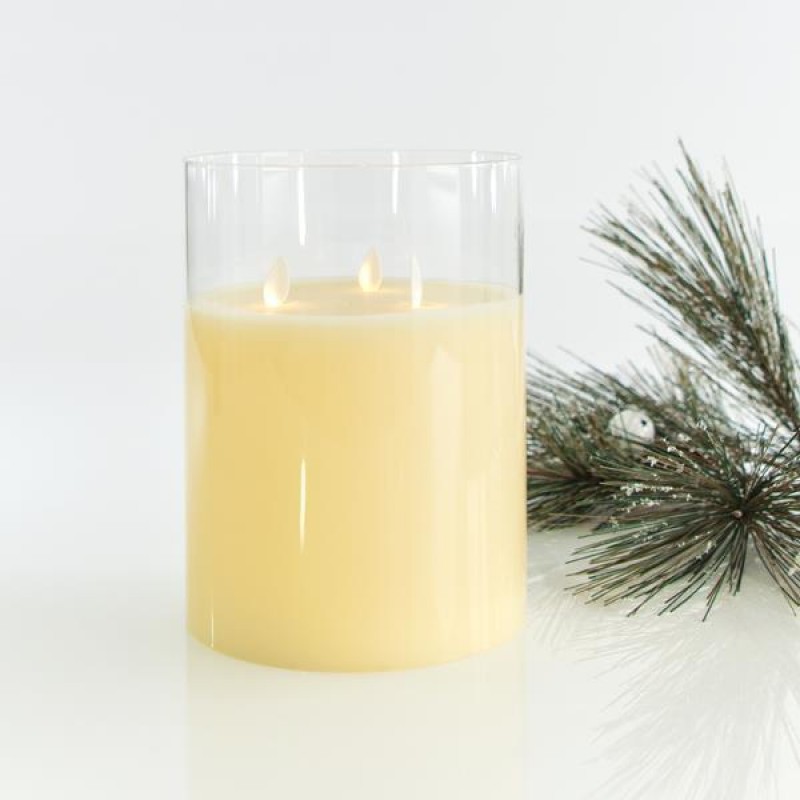 LED BATTERY CANDLE LIGHT WITH FLICKERING FLAME, WITH 3 FLAMES AND GLASS, 15x20cm 147-15086 LED BATTERY CANDLE LIGHT WITH FLICKERING FLAME, WITH 3 FLAMES AND GLASS, 15x20cm 147-15086