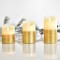 LED NIGHT LIGHT WITH MOVEMENT IN FLAME, IVORY WITH GOLD, WITH TIMER, 7,5x15cm 147-15099