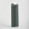BATTERY OPERATED CANDLE, WITH FLAME, GREEN, WITH TIMER, 5x15cm 147-15109